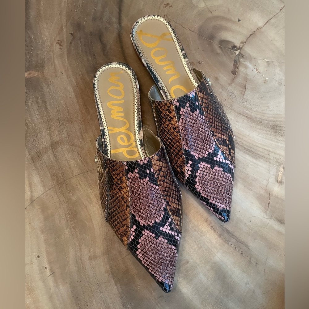 Sam Edelman Seena Snake Mules - Size 8